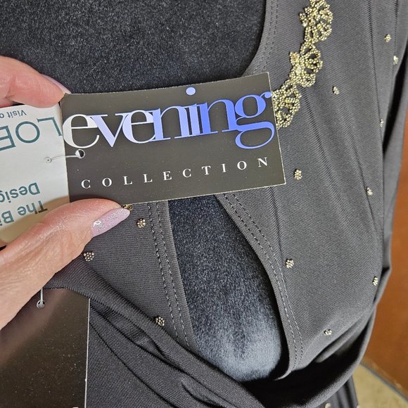 MSK Loehmann's De Luxe Black With Gold Accents Cardigan Size XL - Picture 5 of 7